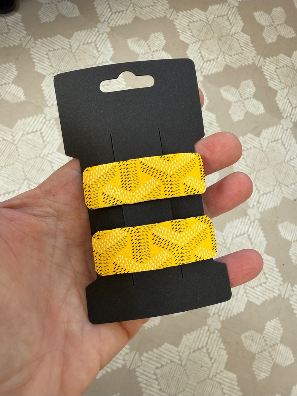 Goyard upcycled  Hair Clips snap closure type brand new